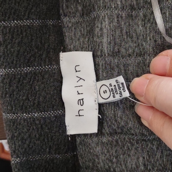 NWT Anthropologie Harlyn Long Line Gray Stripped Jacket Size S - Picture 7 of 10